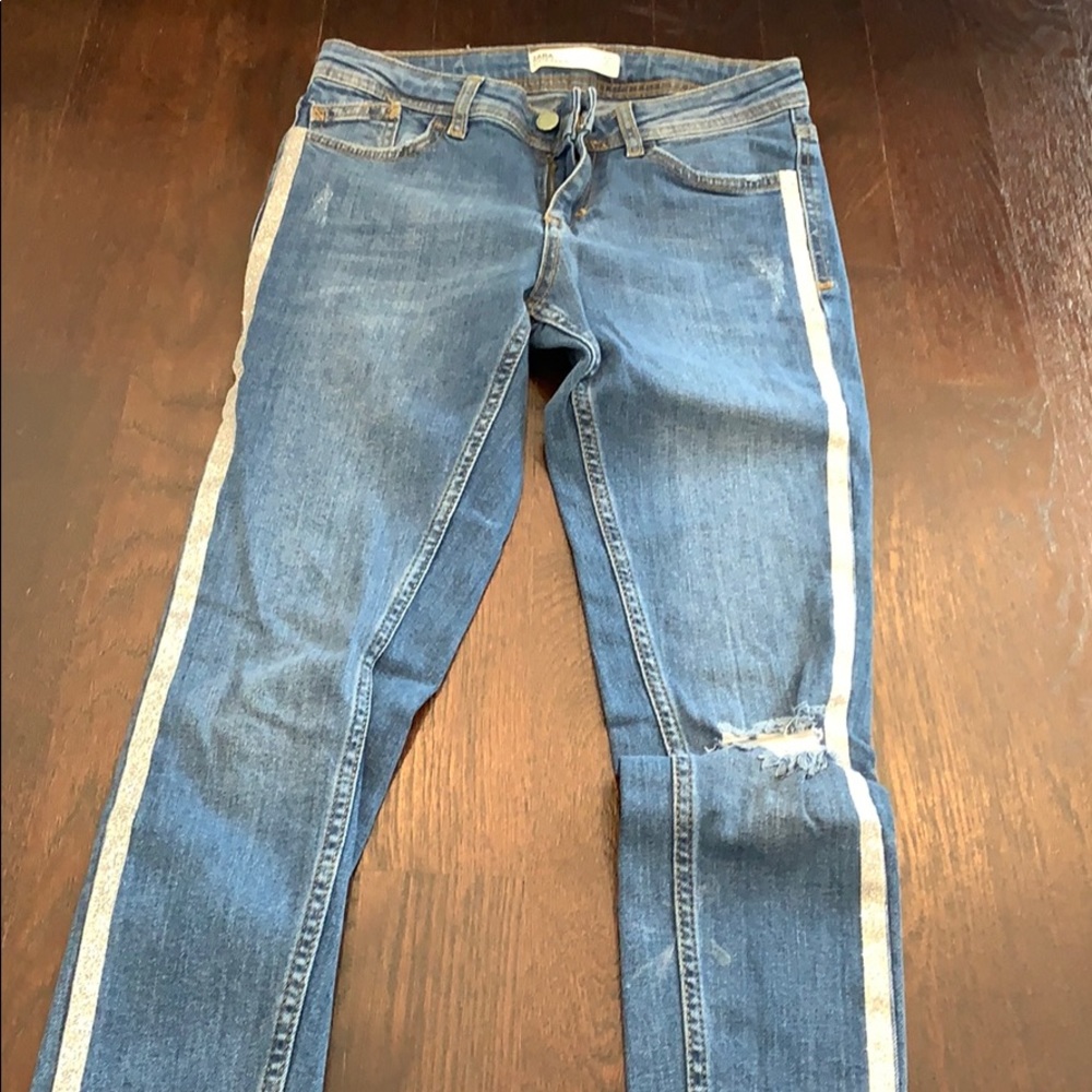side stripes jeans